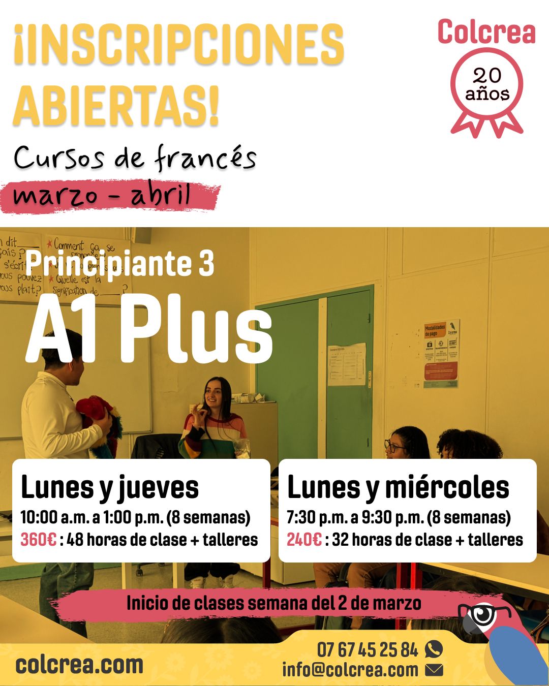 Cursos A1 Plus francés