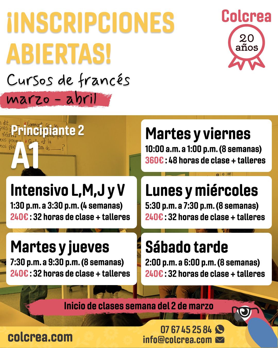 Cursos Pre A1 francés