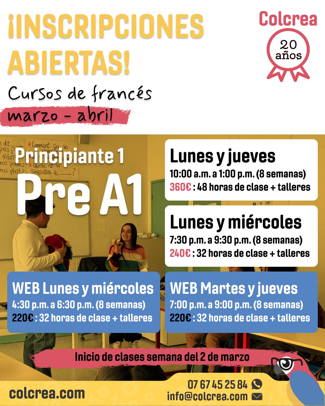 Cursos Pre A1 francés