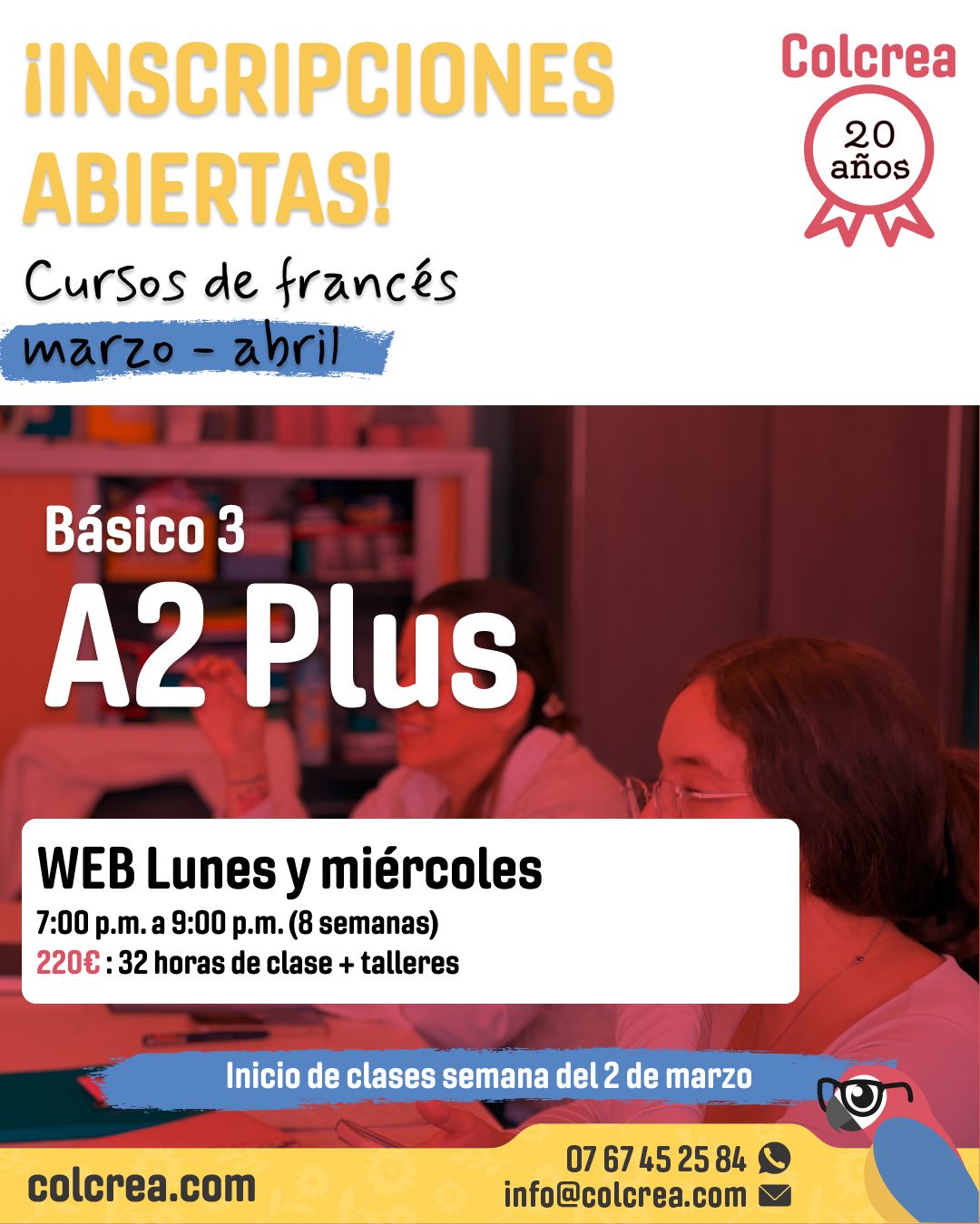 Cursos A2 Plus francés