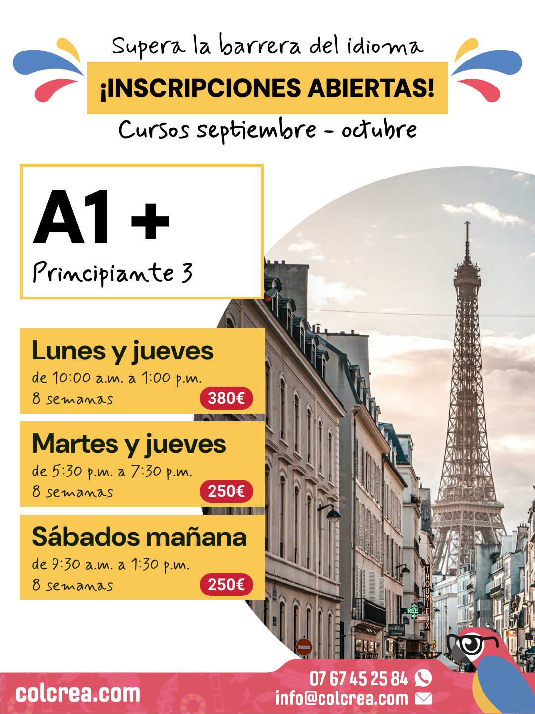 Home 3 Cursos A1+ París