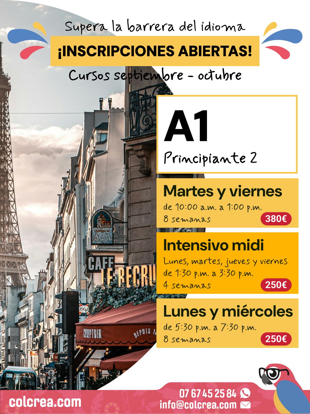 Home 2 Cursos A1 París