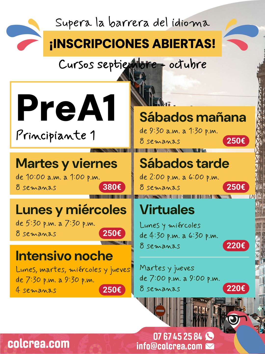 Home 1 Cursos PreA1 París